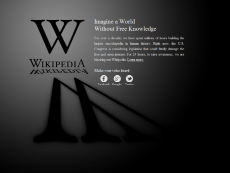 Wikipedia Anti-SOPA Blackout Design