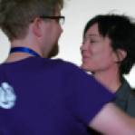 Erik Moeller and Sue Gardner (Wikimania Hong Kong)